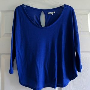 3/4 Sleeve Royal Blue Shirt